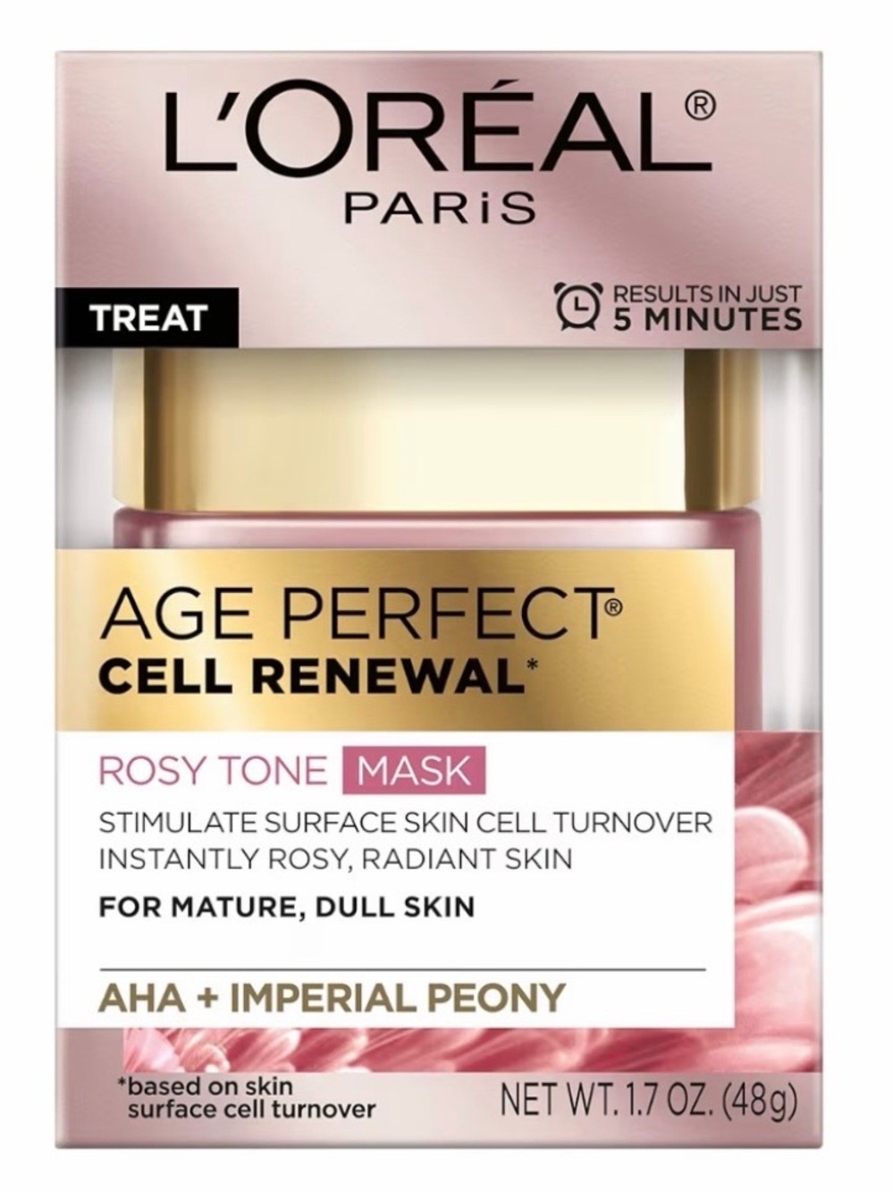 Loreal Paris Age Perfect Cell Renewal Rosy Tone Mask 1.7 oz ~ New In Box